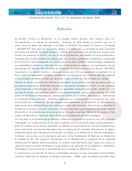 Editorial Número 16