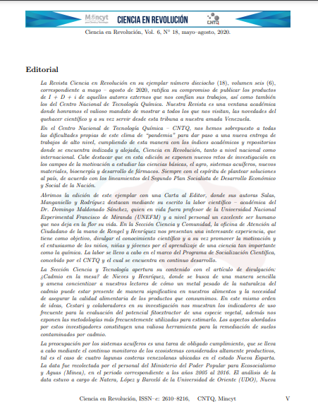 Editorial Número 18