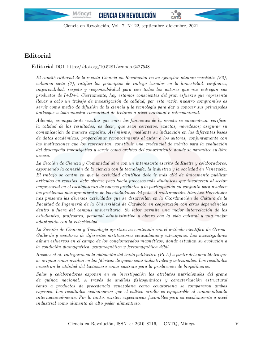 Editorial Número 22